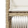 vidaXL havestole 4 stk. med hynder polyrattan beige