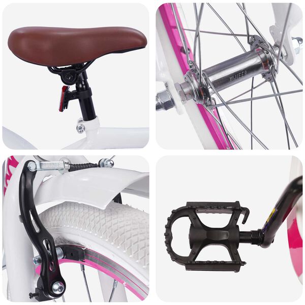 vidaXL B&oslash;rnecykel 18 tommer til 5-7 &aring;r gammel Hvid