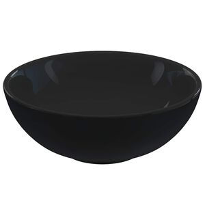 vidaXL h&aring;ndvask &Oslash;28x10 cm keramik glans sort