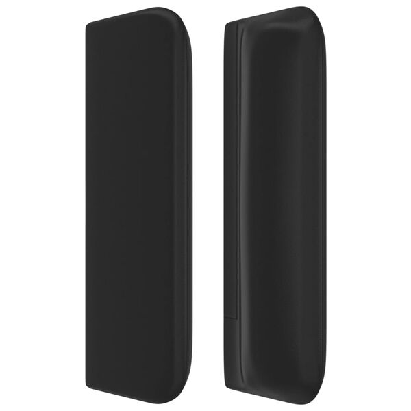 vidaXL sengegavl med kanter 83x16x78/88 cm kunstl&aelig;der sort