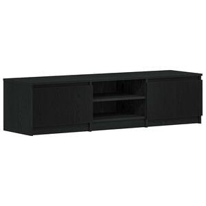vidaXL tv-bord 140x40x36 cm konstrueret tr&aelig; sort egetr&aelig;sfarve