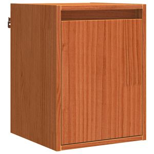 vidaXL V&aelig;gskab V&aelig;gmonteret Voks brun 30 x 30 x 40 cm Massiv fyrretr&aelig;