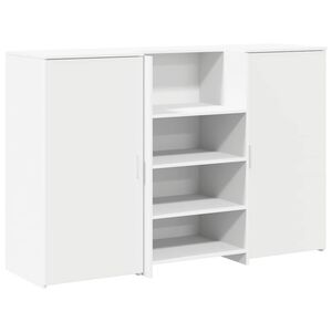 vidaXL receptionsskranke 155x50x103,5 cm konstrueret tr&aelig; hvid