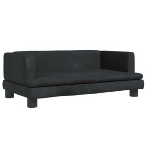 vidaXL sofa til b&oslash;rn 80x45x30 cm velour sort