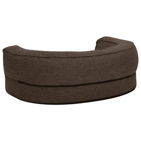vidaXL ergonomisk hundeseng 60x42 cm h&oslash;r-look fleece brun