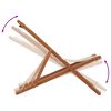 vidaXL strandstol foldbar massivt eukalyptustr&aelig; og stof beige