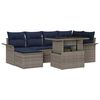 vidaXL Havesofa S&aelig;t 7 stk. Gr&aring; polyrattan