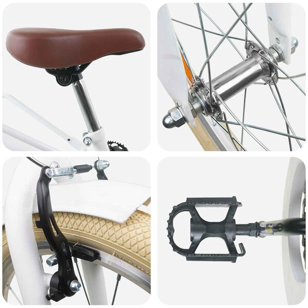 vidaXL B&oslash;rnecykel 20 tommer 6-11 Hvid