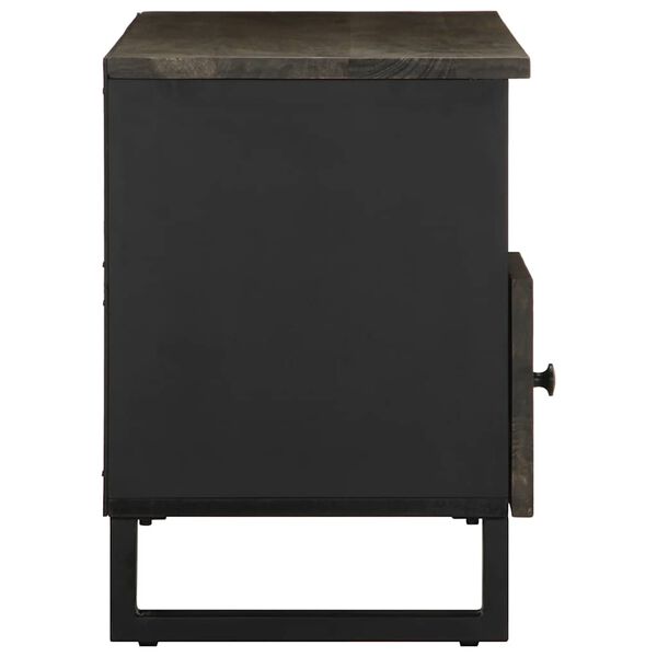 vidaXL tv-bord 100x33x46 cm massivt mangotræ sort