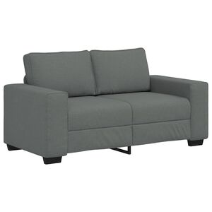 vidaXL 2-personers sofa 160x77x82 cm stof m&oslash;rkegr&aring;