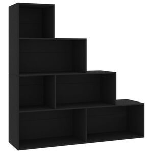 vidaXL bogreol/rumdeler 155x24x160 cm konstrueret tr&aelig; sort