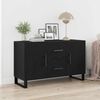 vidaXL Sideboard med skuffe Sort eg 100 x 36 x 60 cm Konstrueret træ