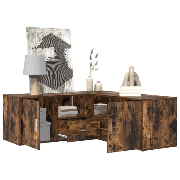 vidaXL hj&oslash;rnereol 200x40x45 cm konstrueret tr&aelig; r&oslash;get egetr&aelig;sfarve