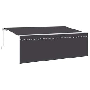 vidaXL Utr&aelig;kkelig Markise Antracit 350 x 200 cm Polyester og Aluminium