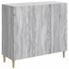 vidaXL Sideboard Gr&aring; sonoma-eg 89 x 34,5 x 80 cm Konstrueret tr&aelig;