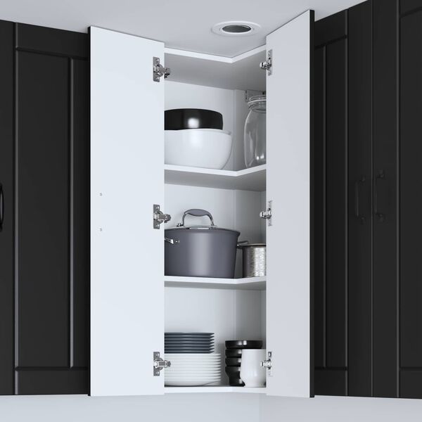 vidaXL K&oslash;kkenskab Lucca Sort 57 x 57 x 100 cm Konstrueret tr&aelig;