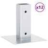 vidaXL stolpef&oslash;dder firkantet 12 stk. 46x46 mm galvaniseret st&aring;l