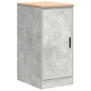 vidaXL Garageopbevaringsskab Beton Gr&aring; 40x51x85cm Massivt tr&aelig; Fyrretr&aelig;