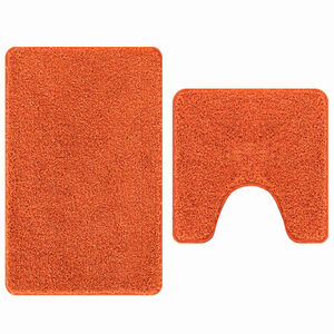 vidaXL Anti-skid badev&aelig;gs m&aring;ttes&aelig;t 2 pcs Orange PP