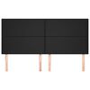 vidaXL sengegavl sort 160x5x118/128 cm kunstl&aelig;der