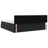 vidaXL Opbevaringsseng med madras Sort 200 x 200 cm Fl&oslash;jl