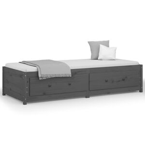 vidaXL daybed 90x200 cm massivt fyrretr&aelig; gr&aring;