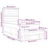 vidaXL Box spring seng med madras med hovedg&aelig;rde Bl&aring; 80 x 200 cm Stof