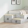vidaXL Opbevaringsskab 2 pcs Beton Gr&aring; 127 x 41 x 40 cm