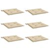 vidaXL hynder til havestol 6 stk. 40x40x4 cm oxfordstof beige