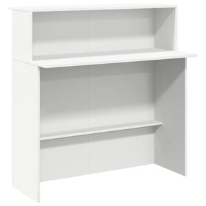 vidaXL receptionsdisk hvid 100x50x103,5 cm konstrueret tr&aelig;