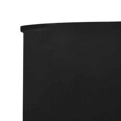 vidaXL 6-panels læsejl 800x80 cm stof sort