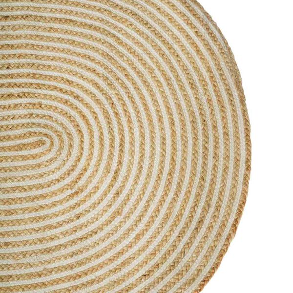 vidaXL T&aelig;ppe Natur og hvid 205 x 305 cm Jute