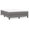 vidaXL Boxspring sengeramme 140x200 cm stof m&oslash;rkegr&aring;