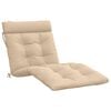 vidaXL Solseng Pude VIANEN 100% polyester Cremefarvet 200 x 80 x 8 cm