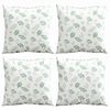 vidaXL Scatter Puder Blad 4 pcs Bladm&oslash;nster 50 x 50 cm Polyesterstof