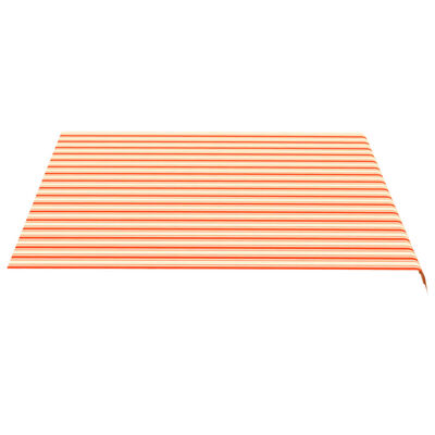 vidaXL udskiftningsdug til markise 4x3,5 m gul og orange