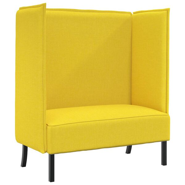 vidaXL H&oslash;j ryg sofa 101cm Lysegul Stof