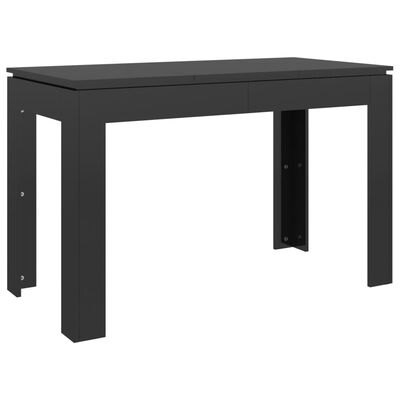 vidaXL spisebord 120 x 60 x 76 cm spånplade sort højglans
