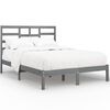 vidaXL sengeramme 150x200 cm King Size massivt fyrretr&aelig; gr&aring;