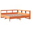 vidaXL seng med reol uden madras 180x200cm massivt fyrretræ gyldenbrun