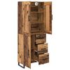 vidaXL Highboard Gammelt tr&aelig; 69,5 x 34 x 180 cm Konstrueret tr&aelig;