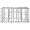 vidaXL Gabion h&oslash;jbed S&oslash;lv 80 x 80 x 40 cm Galvaniseret st&aring;l