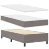 vidaXL Box spring seng med LED-lysstrimler Gr&aring;brun 100 x 200 cm Stof