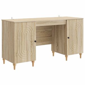 vidaXL Bord Sonoma-eg 142,5 x 50 x 75 cm Konstrueret tr&aelig;