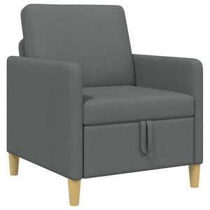 vidaXL Sofa med opbevaring M&oslash;rkegr&aring; 72 x 78 x 87 cm Polyester