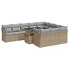 vidaXL sofas&aelig;t til haven 11 dele med hynder polyrattan beige
