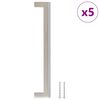 vidaXL skabsh&aring;ndtag 5 stk. 192 mm rustfrit st&aring;l s&oslash;lvfarvet