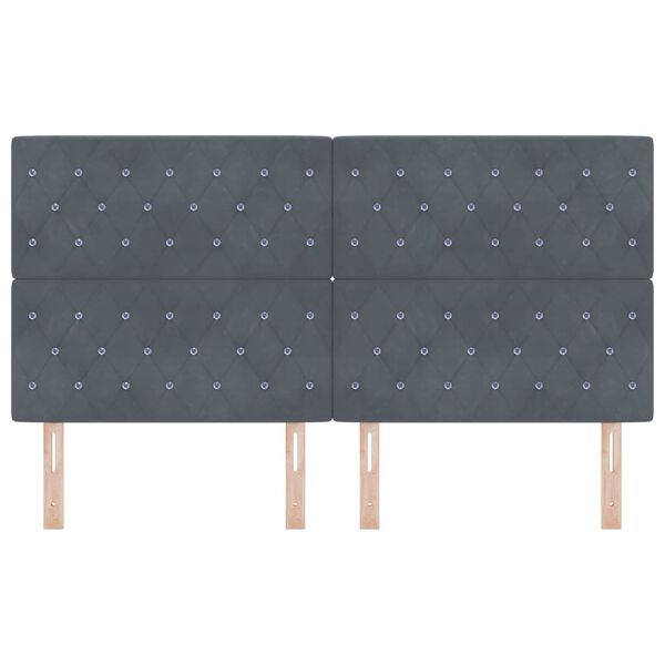 vidaXL Hovedg&aelig;rde med hovedg&aelig;rde M&oslash;rkegr&aring; 180 cm Faux l&aelig;der