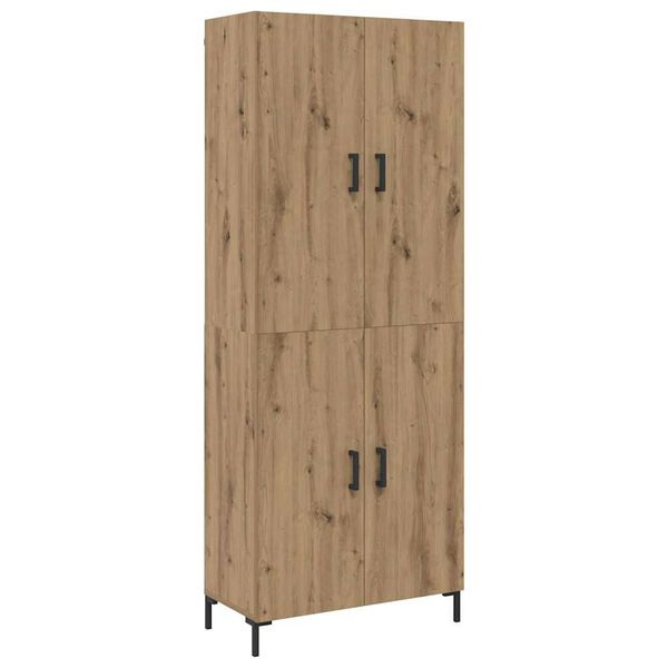 vidaXL Highboard artisan eg 69,5 x 34 x 180 cm Konstrueret tr&aelig;