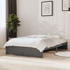 vidaXL sengeramme 120x190 cm Small Double massivt tr&aelig; gr&aring;